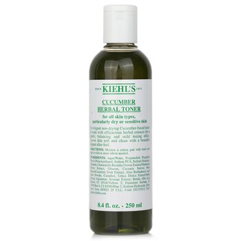 Kiehls 青瓜草本 緊膚水 (小黃瓜水) 無酒精份 (乾性或敏感性皮膚) (Cucumber Herbal Alcohol-Free Toner - For Dry or Sensitive Skin Types)
