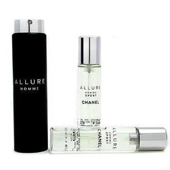 Chanel Allure Homme Sport 淡香水旅行噴霧（含兩支替換裝） (Allure Homme Sport Eau De Toilette Travel Spray (With Two Refills))