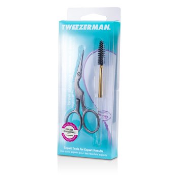 Tweezerman 不銹鋼修眉剪刀和刷子 (Stainless Brow Shaping Scissors & Brush)