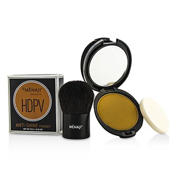 Menaji HDPV抗曬無曬棕褐色套裝：HDPV抗曬粉-T（棕褐色）10g + Deluxe Kabuki Brush 1pc (HDPV Anti-Shine Sunless Tan Kit: HDPV Anti-Shine Powder - T (Tan) 10g + Deluxe Kabuki Brush 1pc)