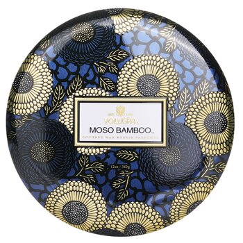 3 燈芯裝飾錫蠟燭 - Moso Bamboo (3 Wick Decorative Tin Candle - Moso Bamboo)