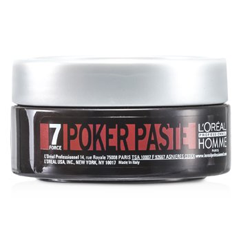 LOreal Professionnel Homme撲克粘貼（可重複使用的緊湊粘貼，極端保留） (Professionnel Homme Poker Paste (Reworkable Compact Paste, Extreme Hold))