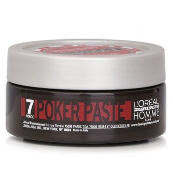 LOreal LOreal Professionnel Homme Poker Paste 立體造型髮泥(新舊包裝隨機) (Professionnel Homme Poker Paste (Reworkable Compact Paste, Extreme Hold)(Random Packaging))