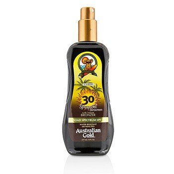 Australian Gold 帶有Instant Bronzer的噴霧凝膠防曬霜SPF 30 (Spray Gel Sunscreen SPF 30 with Instant Bronzer)