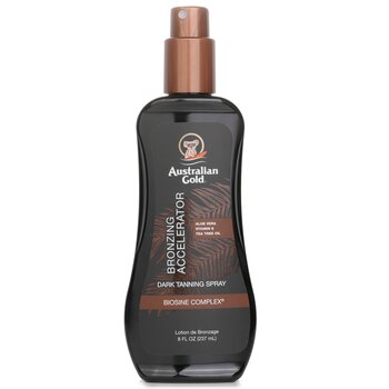 深色古銅色促進劑噴霧劑，含速溶古銅 (Dark Tanning Accelerator Spray Gel with Bronzers)