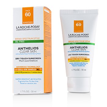Anthelios透明潤膚乾性防曬霜，適用於面部SPF 60-無油
