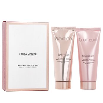 Laura Mercier Infusion De Rose 面膜二重奏套裝：1x Flawless Skin Infusion De Rose Moisturizing Glow Mask - 75g + 1x Flawless Skin Infusion De Rose Purifying Clay Mask - 75g (Infusion De Rose Mask Duet Set)