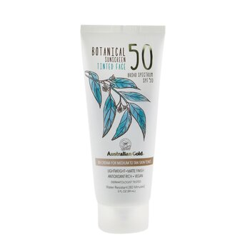 植物防曬霜 SPF 50 有色面部 BB 霜 - 中等至棕褐色 (Botanical Sunscreen SPF 50 Tinted Face BB Cream - Medium to Tan)