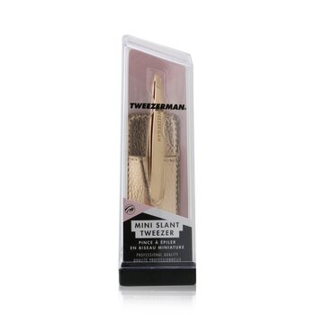 Tweezerman 帶錶殼的迷你斜鑷子 - 玫瑰金（Studio Collection） (Mini Slant Tweezer With Case - Rose Gold (Studio Collection))