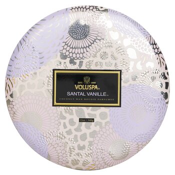 Voluspa 3 燈芯裝飾錫蠟燭 - Santal Vanille (3 Wick Decorative Tin Candle - Santal Vanille)