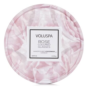 Voluspa 2 燈芯錫蠟燭 - 玫瑰色眼鏡 (2 Wick Tin Candle - Rose Colored Glasses)