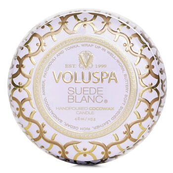 Voluspa 迷你錫蠟燭 - Suede Blanc (Mini Tin Candle - Suede Blanc)