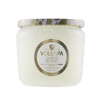 Voluspa 小罐蠟燭 - 麂皮白 (Petite Jar Candle - Suede Blanc)