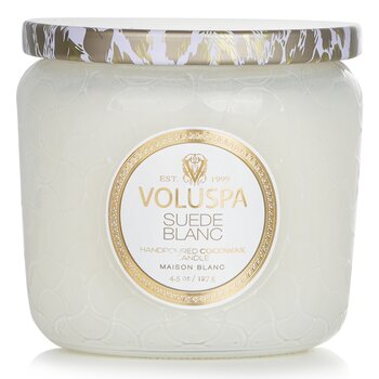 Voluspa 小罐蠟燭 - 麂皮白 (Petite Jar Candle - Suede Blanc)