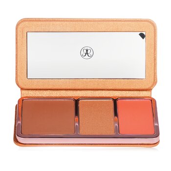 Anastasia Beverly Hills 瞼部調色盤 (1x 古銅, 1x 光影, 1x 胭脂) - # Off to Costa Rica (Medium-Tan) (Face Palette (1x Bronzer, 1x Highlighter, 1x Blush) - # Off to Costa Rica (Medium-Tan))