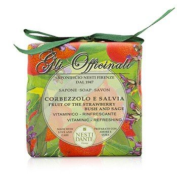Nesti Dante Gli Officinal 肥皂 - 草莓灌木和鼠尾草的果實 - 維他命和清爽 (Gli Officinali Soap - Fruit Of The Strawberry Bush & Sage - Vitaminic & Refreshing)
