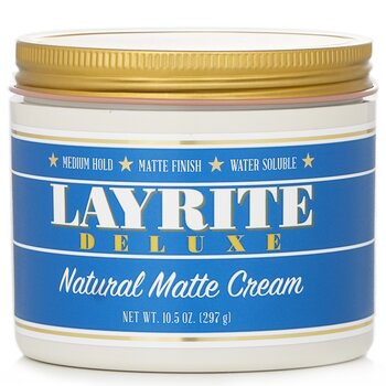 Layrite 天然啞光面霜（中等定型，啞光效果，水溶性） (Natural Matte Cream (Medium Hold, Matte Finish, Water Soluble))