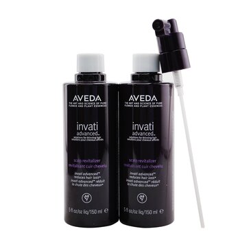 Aveda Invati Advanced Scalp Revitalizer - 頭髮稀疏解決方案（2 次補充裝 + 泵） (Invati Advanced Scalp Revitalizer - Solutions For Thinning Hair (2 Refills + Pump))