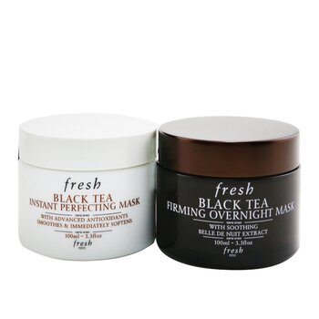 Fresh Black Tea Age-Delay For Night & Day Set: Black Tea Instant Perfecting Mask 100ml + Black Tea Firming Overnight Mask 100ml