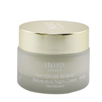 INIKA Organic Phytofuse Renew 富含白藜蘆醇的晚霜 (Phytofuse Renew Resveratrol Rich Night Cream)