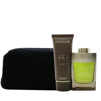 Man Wood Essence Coffret: Eau De Parfum Spray 100ml/3.4oz + 須後膏 100ml/3.4oz + 小袋（聖誕版）