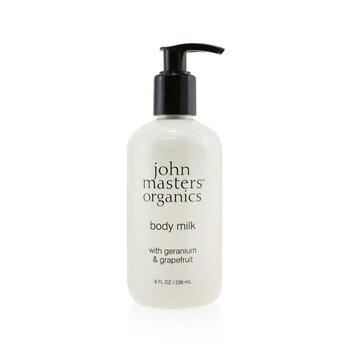 John Masters Organics 天竺葵和葡萄柚身體乳 (Body Milk With Geranium & Grapefruit)