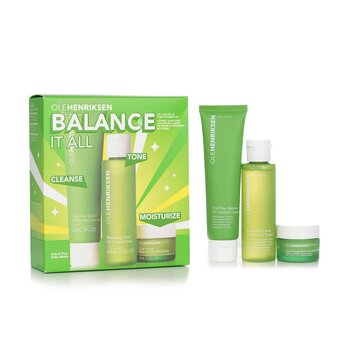 Balance It All 控油毛孔緊緻套裝：潔面乳 60ml + 爽膚水 65ml + 保濕霜 15ml (Balance It All Oil Control & Pore-Refining Set: Cleanser 60ml + Toner 65ml + Moisturizer 15ml)