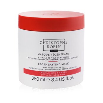 Christophe Robin 含有稀有刺梨油的再生面膜 - 乾燥和受損的頭髮 (Regenerating Mask with Rare Prickly Pear Oil - Dry & Damaged Hair)