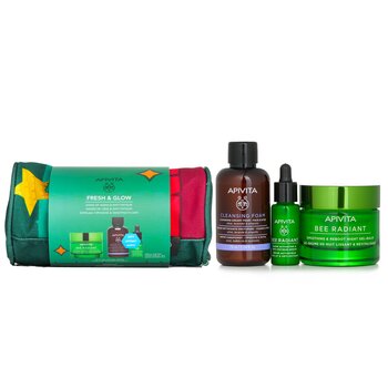 Fresh & Glow (Bee Radiant- Night) 禮品套裝：夜間凝膠-香膏 50ml+ 精華 10ml+ 潔面乳霜 75ml+ 小袋