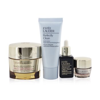 Estee Lauder Firm+Glow Skincare Delights: Revitalizing Supreme+Cream 50ml+ Revitalizing Supreme+Eye 5ml+ ANR 15ml+ Perfectly Clean 30ml (Firm+Glow Skincare Delights: Revitalizing Supreme+Cream 50ml+ Revitalizing Supreme+Eye 5ml+ ANR 15ml+ Perfectly Clean 30ml)