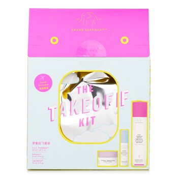 Drunk Elephant 起飛套裝：T.L.C Framboos Night Serum 50ml+ B-Hydra Serum 8ml+ Lala Retro Whipped Cream 15ml (The TakeOff Kit: T.L.C Framboos Night Serum 50ml+ B-Hydra Serum 8ml+ Lala Retro Whipped Cream 15ml)