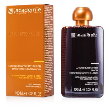 Academie Bronz Express 面部和身體有色自曬黑乳液 (Bronz Express Face and Body Tinted Self-Tanning Lotion)