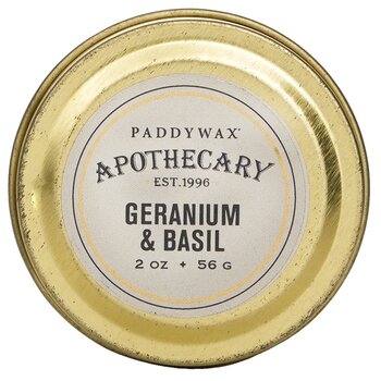 藥劑師蠟燭 - 天竺葵和羅勒 (Apothecary Candle - Geranium & Basil)