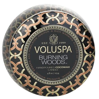 Voluspa 迷你錫蠟燭 - Burning Woods (Mini Tin Candle - Burning Woods)