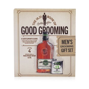 Book of Good Grooming Gift Set Volume 4：五香香草（洗 532ml + 油 60ml） (Book of Good Grooming Gift Set Volume 4: Spiced Vanilla (Wash 532ml + Oil 60ml))