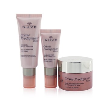 Nuxe My Booster Kit：Creme Prodigieuse Boost Gel Cream 40ml + Creme Prodigieuse Boost Eye Balm Gel 15ml + Creme Prodigieuse Boost Night Recovery Oil Balm 50ml (My Booster Kit)