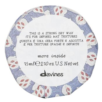 Davines 裡面更多的是一種強力干蠟（用於定義的墊子紋理） (More Inside This Is A Strong Dry Wax (For Defined Mat Textures))