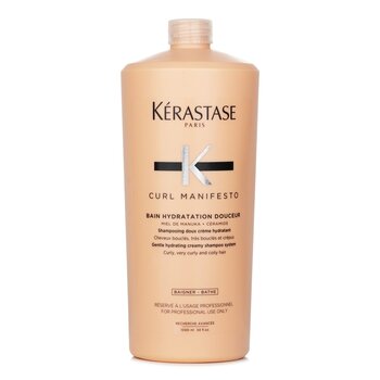 Kerastase Curl Manifesto Bain Hydratation Douceur 洗髮水溫和奶油洗髮水 - 適用於捲曲、非常捲曲和捲曲的頭髮（沙龍尺寸） (Curl Manifesto Bain Hydratation Douceur Shampoo Gentle Creamy Shampoo - For Curly, Very Curly & Coily Hair (Salon Size))