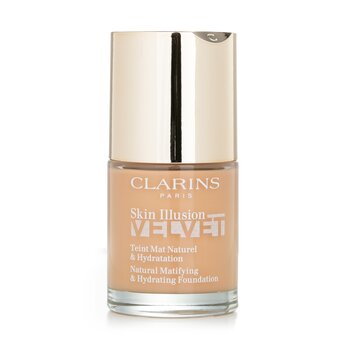 Clarins Skin Illusion Velvet Natural Matifying & Hydrating Foundation - # 112C Amber (Skin Illusion Velvet Natural Matifying & Hydrating Foundation - # 112C Amber)