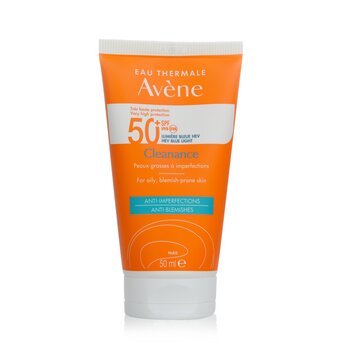 Avene 非常高的保護清潔太陽能 SPF50+ - 適合油性、易長斑的皮膚 (Very High Protection Cleanance Solar SPF50+ - For Oily, Blemish-Prone Skin)