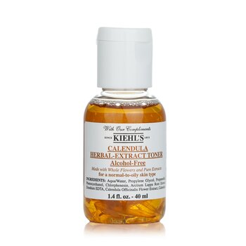 Kiehls 金盞花草本萃取無酒精爽膚水 - 適用於中性至油性皮膚類型 (Calendula Herbal Extract Alcohol-Free Toner - For Normal to Oily Skin Types)