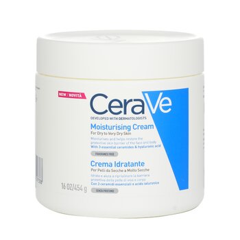 CeraVe 適合乾性至極乾性皮膚的保濕霜 (Moisturising Cream For Dry to Very Dry Skin (US/EU Random Packing Pick))