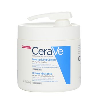 CeraVe 適合乾性至極乾性皮膚的保濕霜（帶泵） (Moisturising Cream For Dry to Very Dry Skin (With Pump))