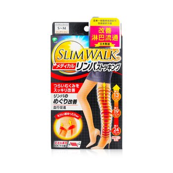 SlimWalk 醫用壓縮淋巴連褲襪 - #米色（尺碼：S-M） (Medical Compression Lymphatic Pantyhose - # Beige (Size: S-M))