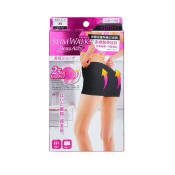 SlimWalk 臀部運動短褲，#Black（尺碼：M） (Buttocks Shorts for Sports, #Black (Size: M))