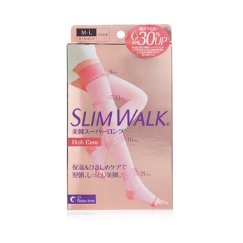 SlimWalk 用於放鬆、保濕的壓縮露趾襪 - # 粉色（尺碼：M-L） (Compression Open-Toe Socks For Relax, Moisturizing - # Pink (Size: M-L))