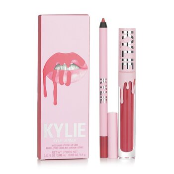 Kylie By Kylie Jenner 啞光唇膏套裝：啞光液體唇膏 3ml + 唇線筆 1.1g - #500 Kristen Matte (Matte Lip Kit: Matte Liquid Lipstick 3ml + Lip Liner 1.1g - # 500 Kristen Matte)