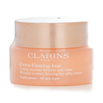Clarins Extra Firming Jour 抗皺霜，緊緻日霜（所有膚質） (Extra Firming Jour Wrinkle Control, Firming Day Silky Cream (All Skin Types))