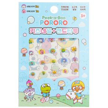 April Korea Pororo 美甲 + 手部紋身 - # SPR 02 (Pororo Nail + Hand Tattoo - # SPR 02)