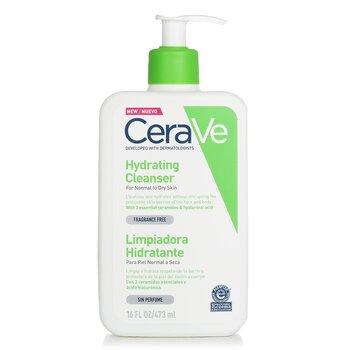 CeraVe 適合中性至乾性皮膚的保濕潔面乳 (Hydrating Cleanser For Normal to Dry Skin)